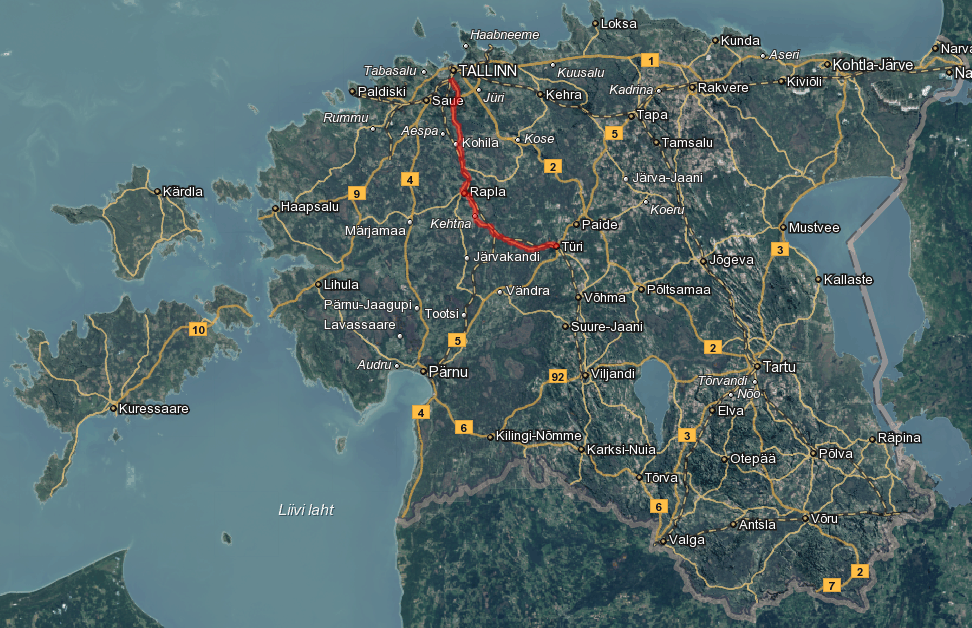 Katsetee nr 15 Tallinn – Rapla – Türi