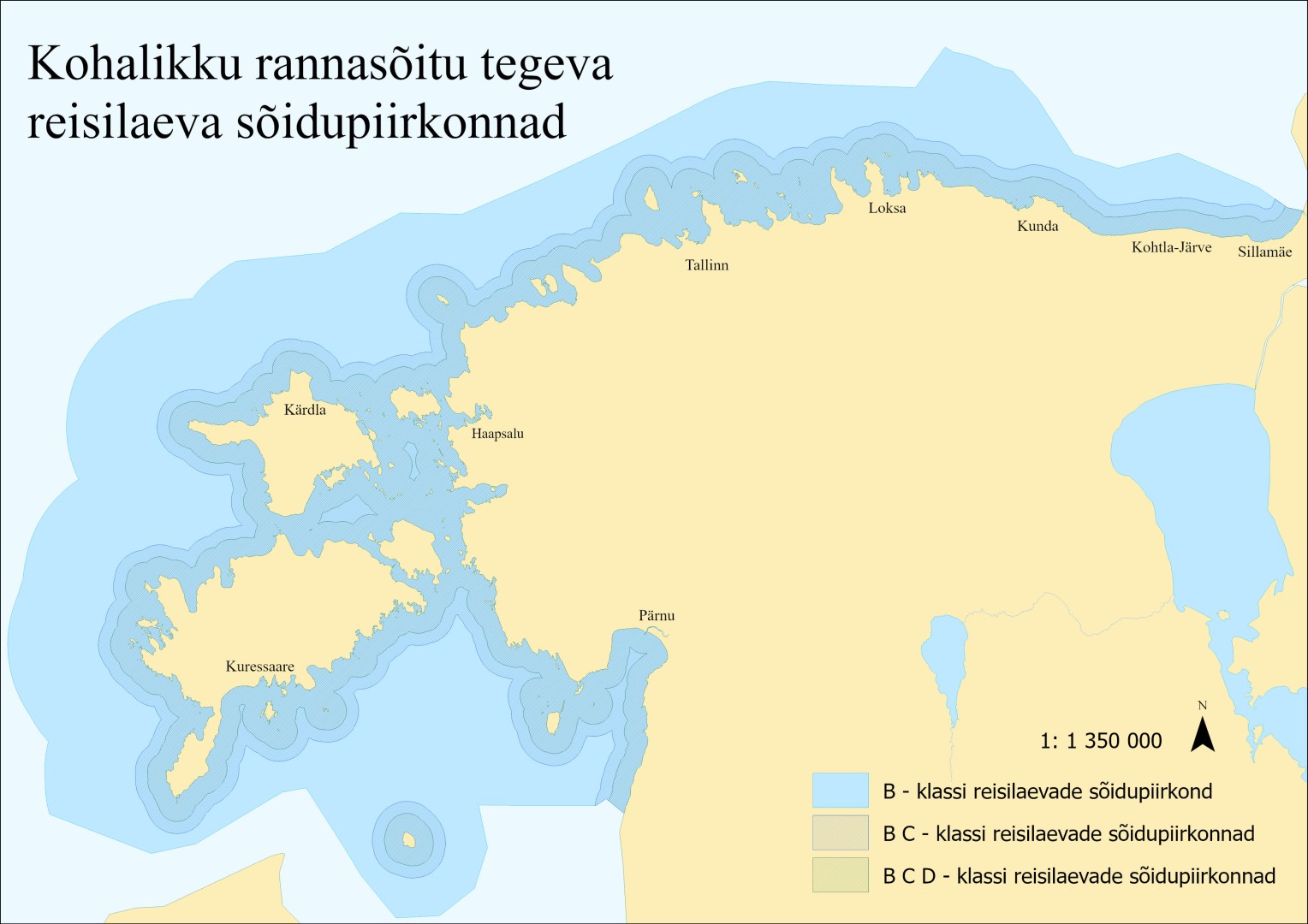 “Kohalikku rannasõitu tegeva reisilaeva sõidupiirkonnad